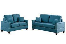 My Teal Blue Velvet Sofa