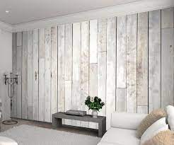 how to whitewash wood paneling a step