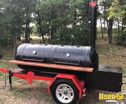 open barbecue smoker tailgating trailer