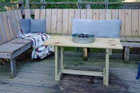 Deck Coffee Table Out Of Treated Lumber