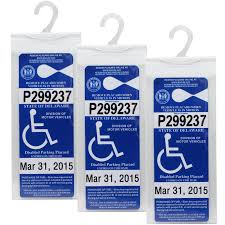 3 x handicap placard holder disabled