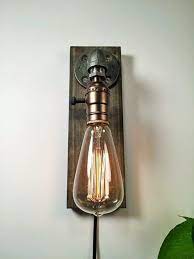 Plug In Wall Sconce Lamp Rustic