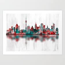 Toronto Canada Skyline Art Print By