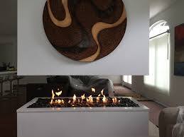 4 Sided Floating Fireplace Modern