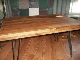 Butcher Block Coffee Table And End
