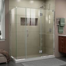 frameless hinged shower enclosure