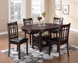 Oval Dining Table Set With Shelf