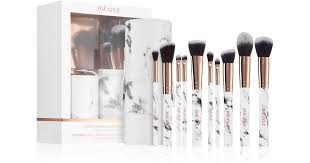 zoë ayla makeup brush set marble 10