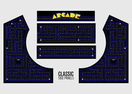 pac style bartop arcade cabinet skin