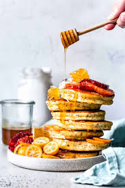 citrus poppy seed almond flour pancakes