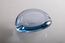 Vintage Blue Glass Ashtray By Per