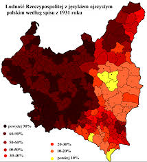 Poland is located at a geographic crossroads that links the forested lands of northwestern europe to the sea lanes of the atlantic ocean and the fertile plains of the eurasian frontier. Map Of Polish Language Frequency In Poland In 1931 1337x1473 Mapporn