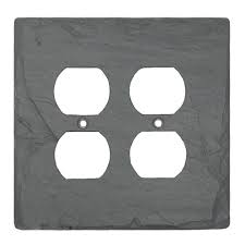 Charcoal Gray Slate Stone Light Switch Plates And Outlet Covers Slate Wall Plates