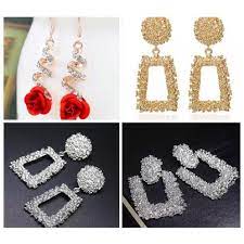 fashion jewelry 4 in 1 trendy earrings