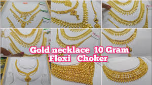 flexi gold choker design necklace