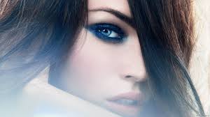 blue eyes makeup brunette celebrity