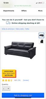 Ikea Knislinge Sofa Idhult Black For