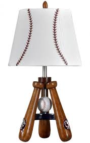 Baseball Theme Lamp With Bat And Ball