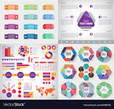 Set Of Infographics Charts Paper Stickers