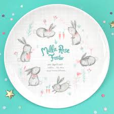Hoppy Baby Personalised Baby Girl Birth Plate By Ethel And Co