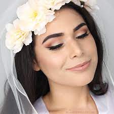 fall bride makeup tutorial warm eyes