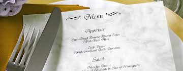 11 types of menus for restaurants