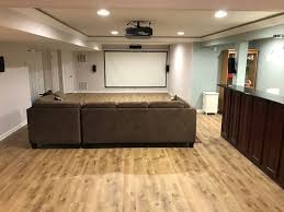 Explore our photo galleries, get inspired, and schedule your free design consultation today. Finished Basement With Bar Bathroom And Home Theater Manalapan Nj July 2017 The Basic Basement Co