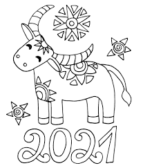Younger children can trace between the dotted lines. Ox Coloring Pages Print Ox New Year 2021 Wonder Day Coloring Pages For Children And Adults