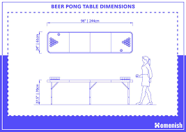 standard beer pong table dimensions