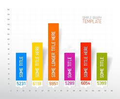 Infographic Flat Design Column Graph Chart Template Stock