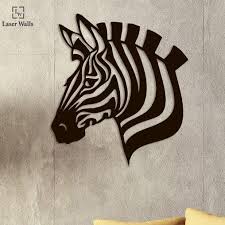 Zebra Metal Art Zebra Face Wall Decor