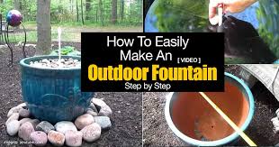 how to easily make an outdoor fountain