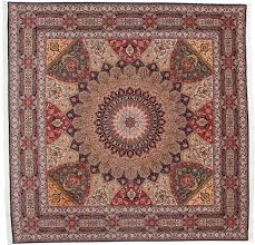 10x10 gonbad square tabriz persian rugs
