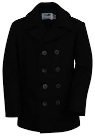 Schott Nyc 740b Classic Melton Pea Coat In Boys Sizes Men S Black Size 12