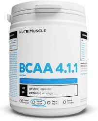 BCAA 4.1.1 Pré-workout | Booster puissant • Surdosé en Leucine • Sans OGM •  Complément alimentaire • Musculation & Fitness | Nutrimuscle | 120 Gélules  : Amazon.fr: Hygiène et Santé