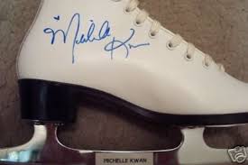 Owner, walter kwan insurance agency, inc. Michelle Kwan Autographed Ice Skating Boot 15639781
