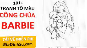 MIỄN PHÍ] tập 101+ hình tô màu công chúa Barbie cho bé - Búp bê Barbie -  tại Giadinhsu.com | hình tô màu cho bé | Hướng dẫn vẽ tranh đẹp nhất - Việt  Nam Brand