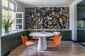Washable Wallpaper In A Dining Room