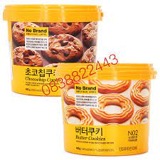 Bánh Quy Bơ Butter Cookies/ Bánh Qui Chocochip Cookies No Brand Hàn Quốc  Hộp Xô 400G hàng nhập khẩu hộp quà bánh kẹo tết