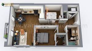 Two Bedroom Residential House 3d Floor