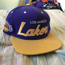 The los angeles lakers have a long tradition in the nba, and they have a strong team every year. Mitchell Ness Los Angeles Lakers Script Snapback Hat