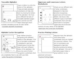 Printable Alphabet Tracing Sheets For Preschoolers Free Activities