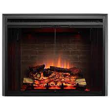 33 In W Electric Fireplace Insert With