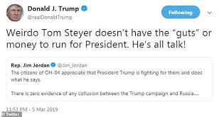 Trump Says Weirdo Tom Steyer Is All Talk After