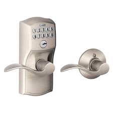 schlage camelot satin nickel electronic