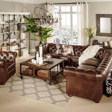 chesterfield brown sectional sofa