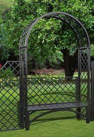 Garden Arches With Metal Garden Fencing
