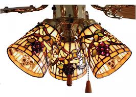 4 Wide Jeweled Grape Fan Light Shade