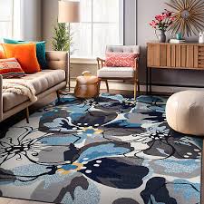 area rug modern fl non slip rugs