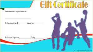 Basketball Gift Certificate Template 3 Paddle At The Point